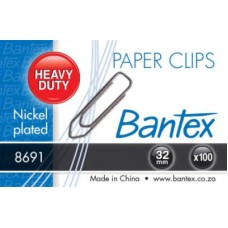 Paper Clips Bantex Boat Shape 32Mm Silver