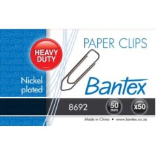 Paper Clips Bantex Boat Shape 50Mm Silver