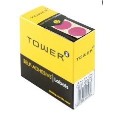 Tower Box Labels Round 19Mm Pink