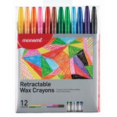 Wax Crayons Retractable Mon-Ami 12'S
