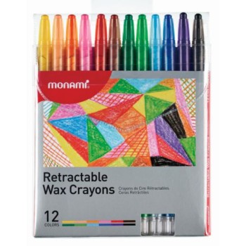 Wax Crayons Retractable Mon-Ami 12'S