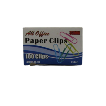 Paper Clips 33Mm Colour All Office