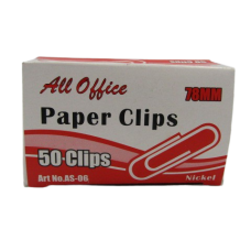 Paper Clips -78Mm Silver Giant Wavy A/O