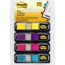 Post-It Flags 3M 4 Assorted Col Std