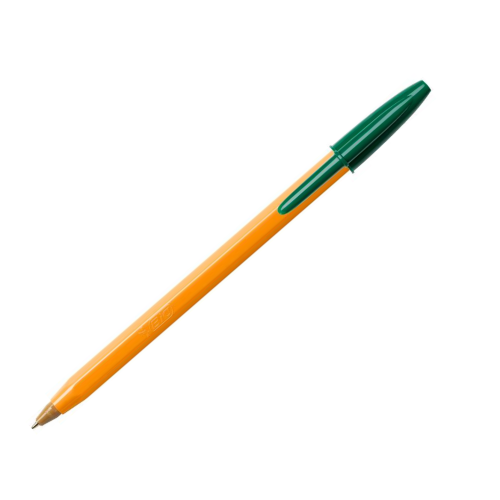 Bic Orange Ballpoint Pen Green Pack 20 - Hunt Office Ireland
